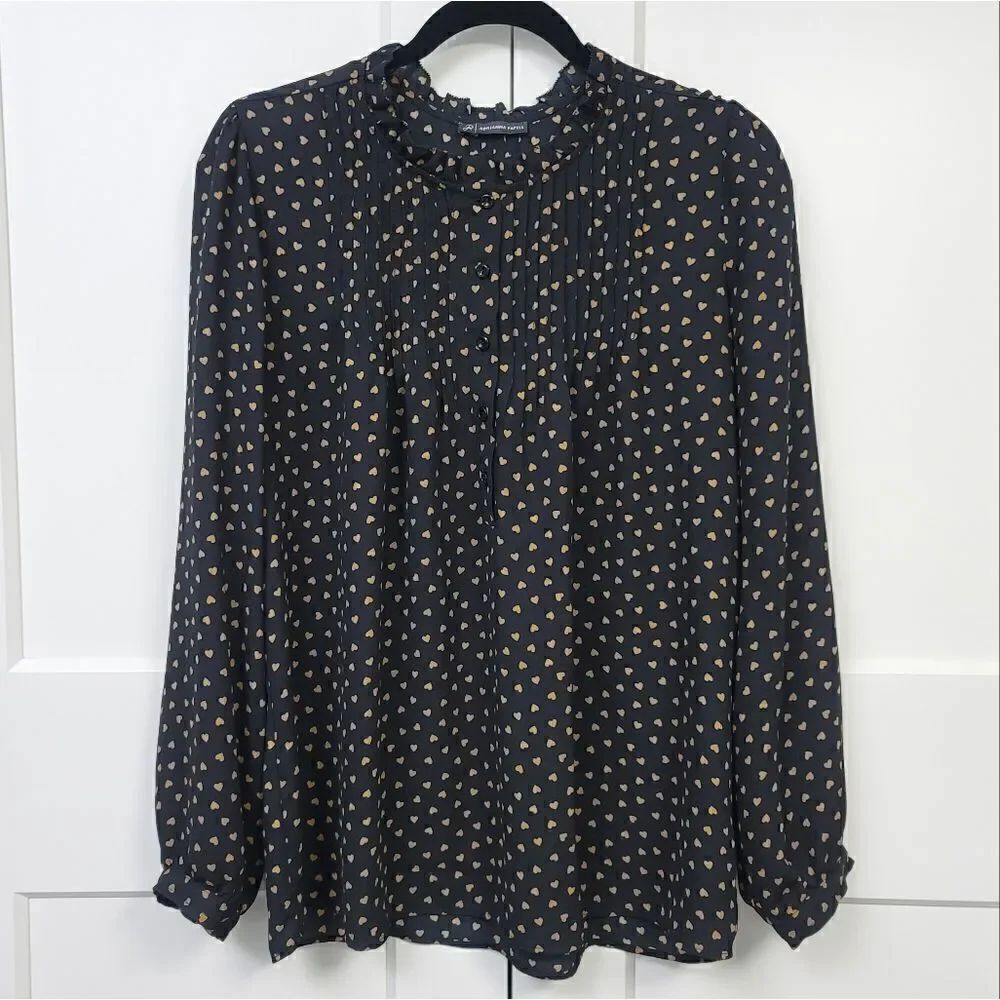Adrianna Papell heart print blouse